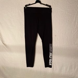 Tommy Hilfiger black leggings with logo. In a size M.